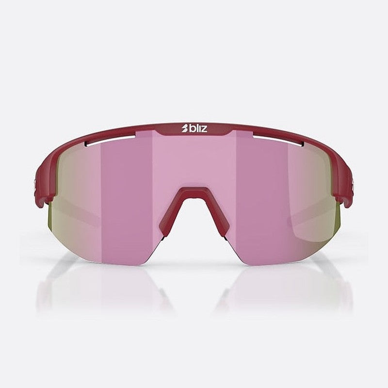 Bliz Matrix Small solglasögon i rött med rosa-gul lins och logotyp
