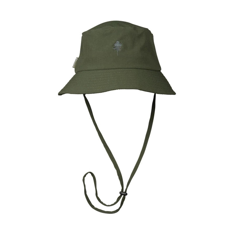 Mörkgrön InsectSafe hatt med avtagbart hakband och broderat träd