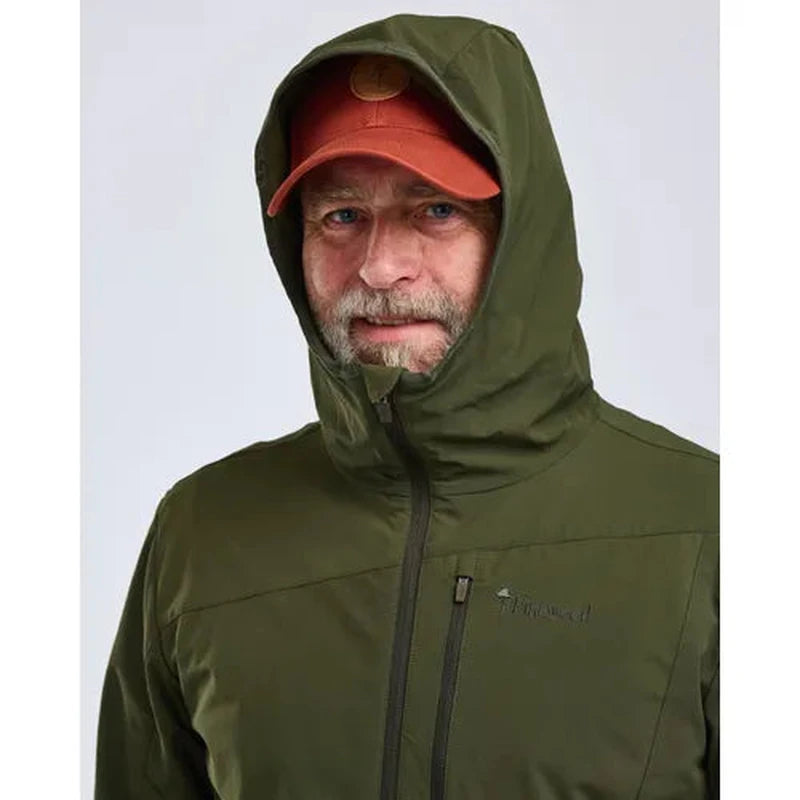Mörkgrön Abisko Light Stretch Jacka med huva och logotyp