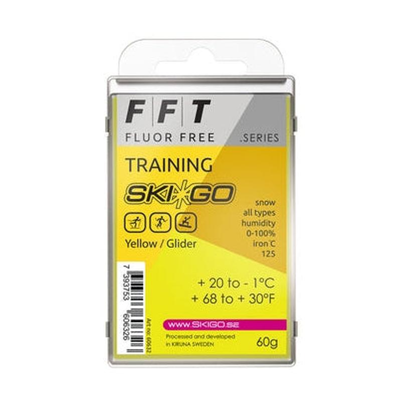 FFT Glidvalla Yellow för längd- och alpina skidor, 60g
