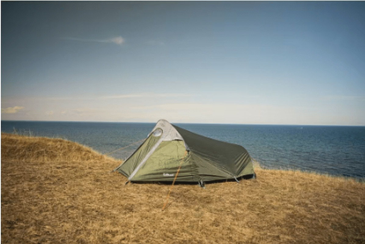 Fjällmark Jeke vandringstält på strandkulle