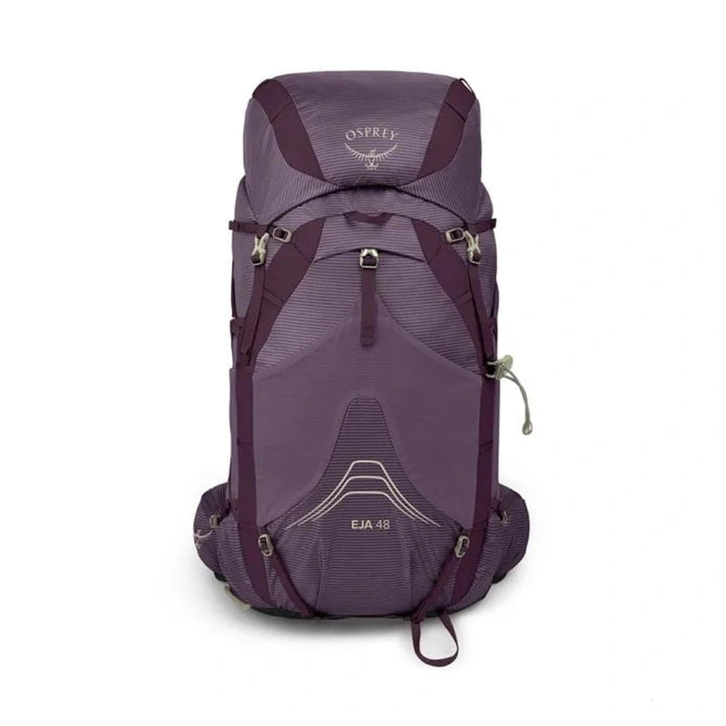 Framsida av lila Osprey Eja 48 med Osprey-logotyp