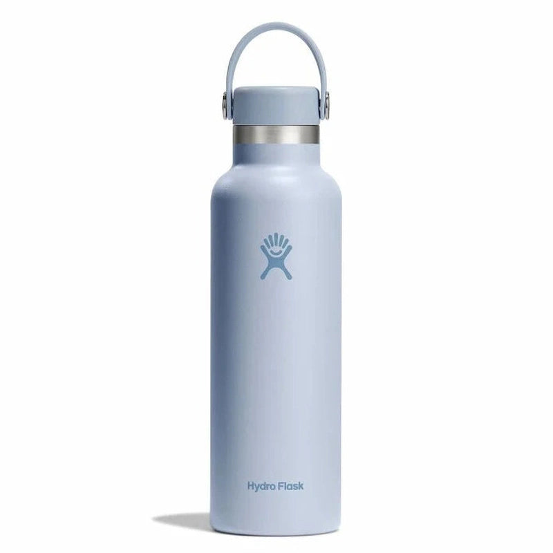 Ljuslila Hydro Flask vattenflaska med ljust lock och handtag
