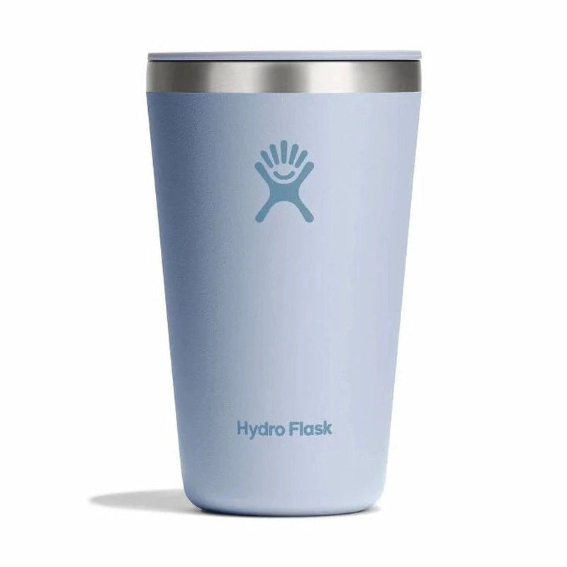 Lavendelfärgad texturerad Hydro Flask termosmugg med blå logotyp