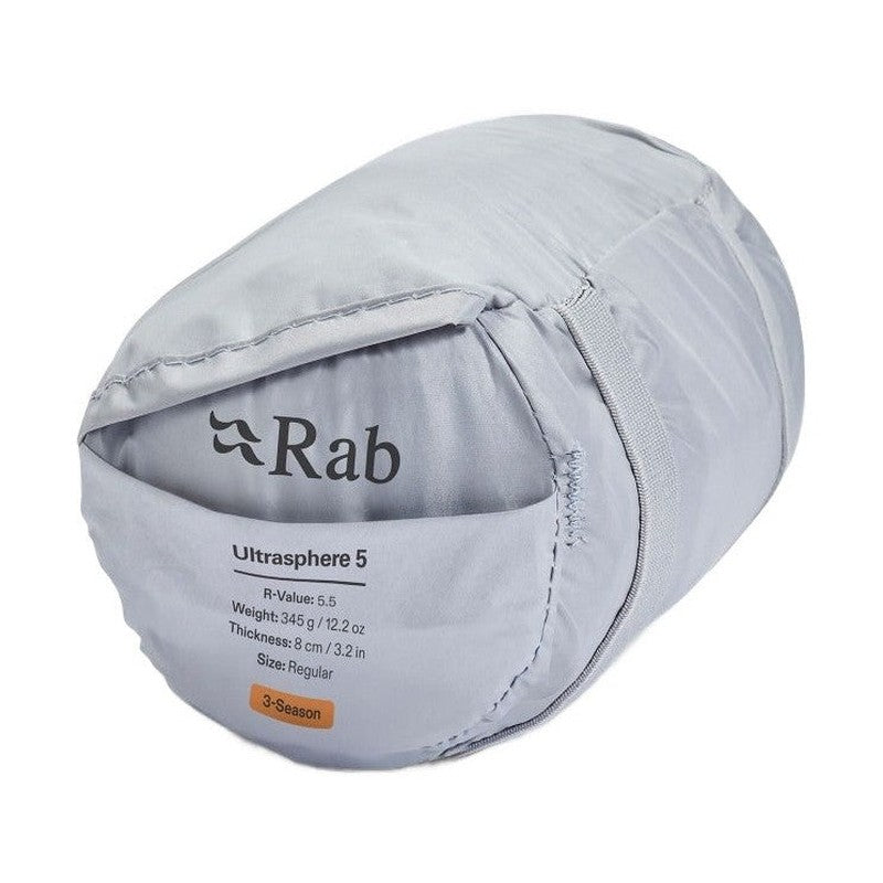 Packat Rab Ultrasphere 5 liggunderlag med R-värde 5.5 och 345 g vikt