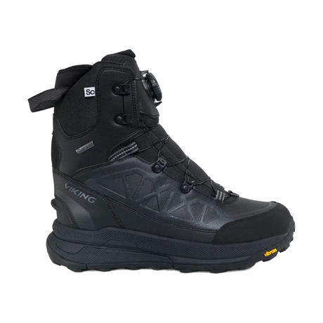 GORE-TEX-vinterkänga med gul Vibram-sula och texturerat material