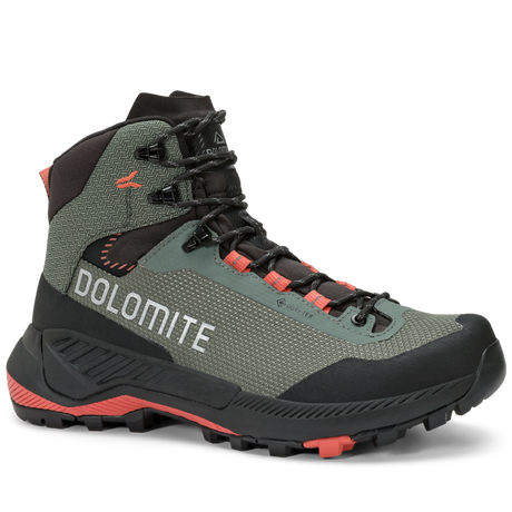 Grön Dolomite Vernale High GTX med vävt mönster och orange accent
