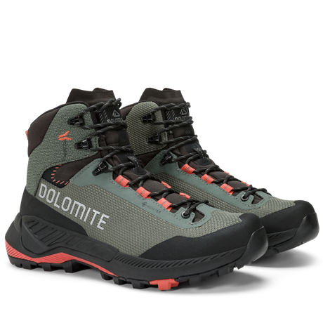 Dolomite Vernale High GTX vandringsskor i grått med orange detaljer och GORE-TEX