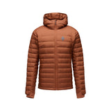 Rustfärgad Access Down 2.0 dunjacka med horisontell kviltning och huva