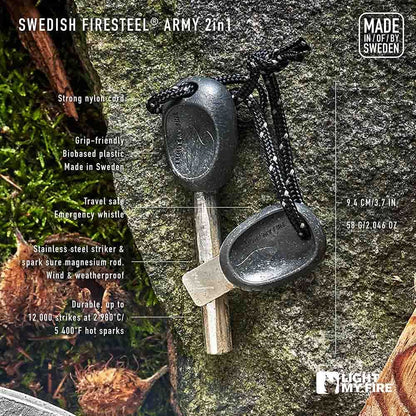 Swedish FireSteel Army 2in1