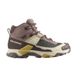 Salomon X Ultra 5 Mid vandringskänga mauve/beige med GORE-TEX och gul accent