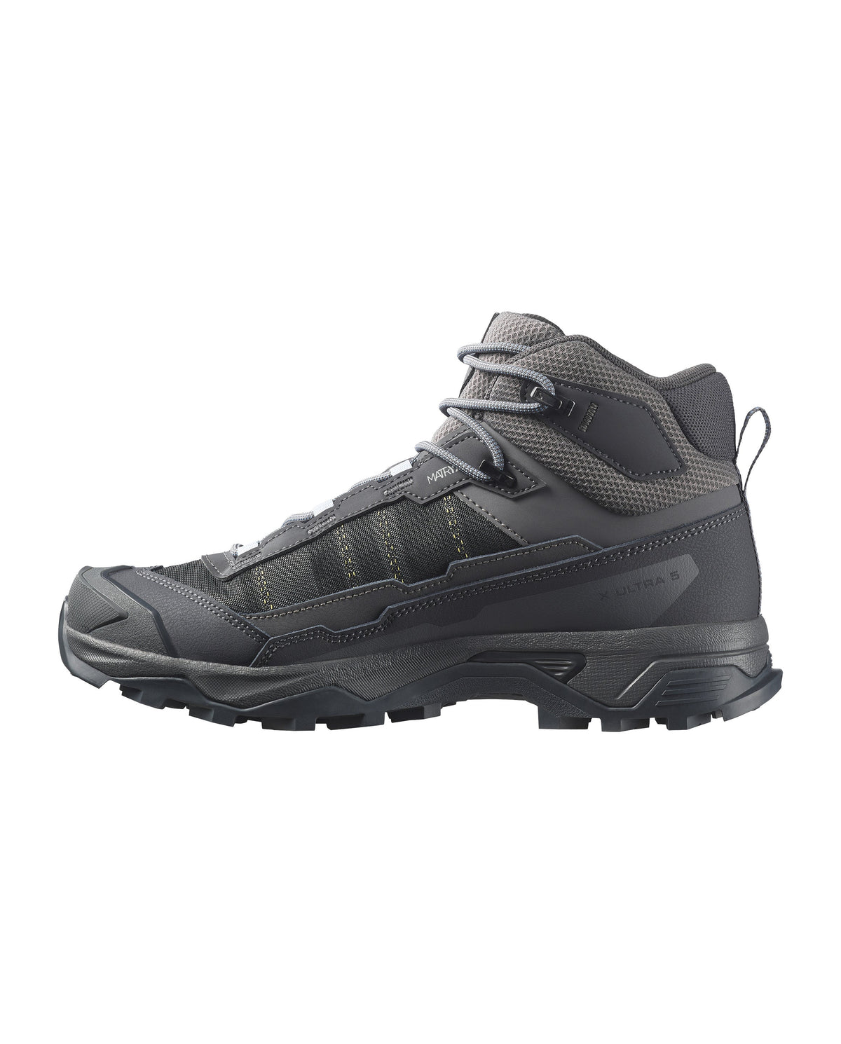 Salomon X Ultra 5 Mid vandringskänga helt svart med texturerad mesh-överdel