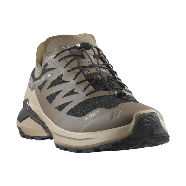 Beige och grå vandringssko Salomon XA Meta GTX med GORE-TEX skydd
