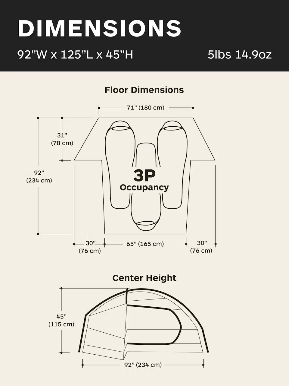 Limelight 3p Kupoltält