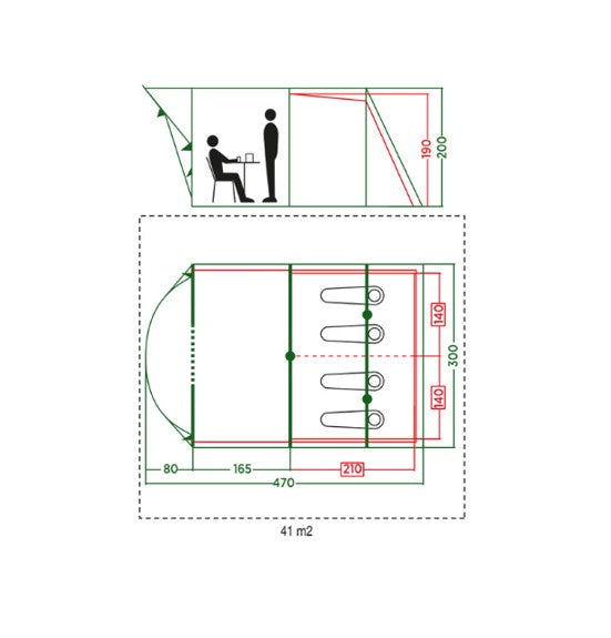 Vail 4 Tunneltält