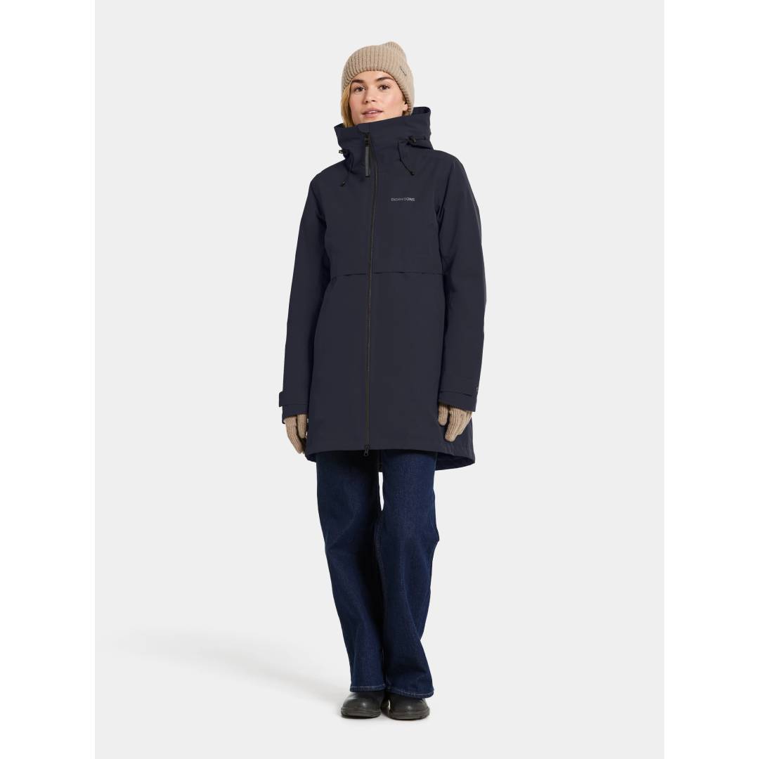 Helle Parka W Dark Night Blue Front 2