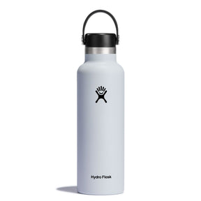 Ljusgrå Hydro Flask termos med svart Flex Straw Cap